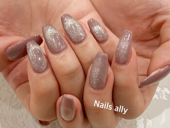 ネイルズアリー 立川店(Nails ally)/マグネットネイル×ワンカラー