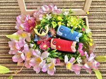 ベスト整体/ベッド下の装飾。季節をイメージ
