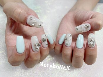 モルフォネイル(Morpho nail)/#ワンホンネイル #モテカワ