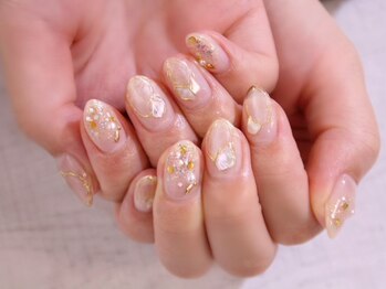 ラルネイル 大宮(Lull. nail)/＊クリア＊囲みミラーアート＊