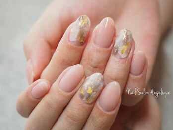 大理石風ネイル