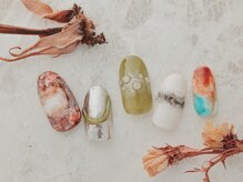 ネイルサロンアンドスクール ミュー(Nail Salon & school mieux)/秋ニュアンスネイル
