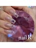 nail R☆ハートパンチチップ長さだし&ワンカラー♪♪♪