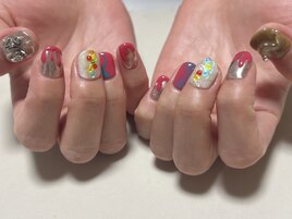 詰め込み春ネイル