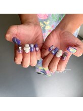 ステラ(private nailroom STELLA)/オーロラ×パープル