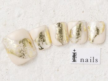 アイネイルズ 新宿店(I nails)/ニュアンスゴールドフット8980円