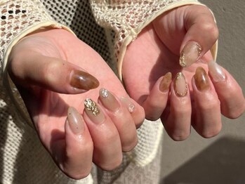 アイネイルズ 三宮店(I nails)/ブラウンニュアンス ¥8020