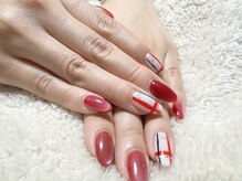 エーナイン イオン 栄町店/＊レッド×チェックネイル＊