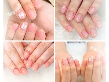 フウ(fuu.)の写真/こだわりフォルムでショートも映える!完全個室のプライベートサロンで彩るネイル★