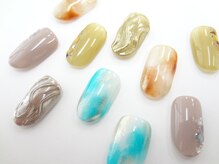 ネイルサロン クイール 小山店(NAIL SALON QUILL)/タイダイ×ウェーブミラー