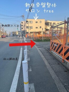 ツナギ 新座(TSUNAGI)/オレンジ色フェンスの間から入る