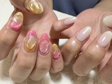 デューネイルスタジオ(dew nail studio)/アシメ夏ぷっくり