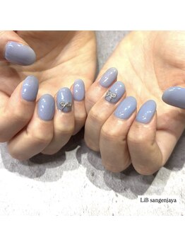 リブ 三軒茶屋(LiB)/クリアブルーネイルデザイン