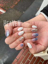 ミラーキラキラネイル