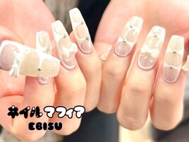 リボン/海外/個性派ネイル
