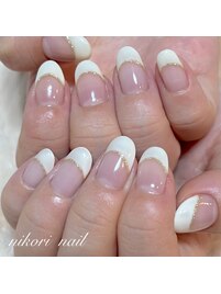 定番フレンチ+ラメライン