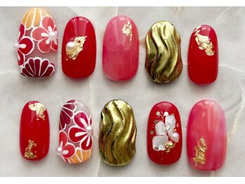 ユニティネイル(Unity nail)/振袖ネイル