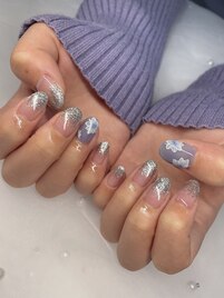 花×ラメ