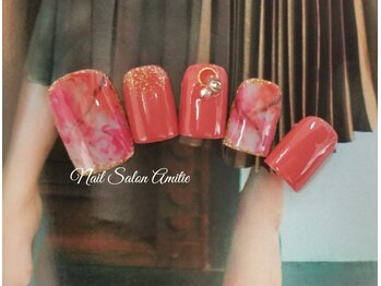ネイルサロン アミティエ(Nail Salon Amitie)/大理石ニュアンスfootネイル