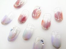 ネイルサロン クイール 小山店(NAIL SALON QUILL)/ぬりかけ×ミラーアート