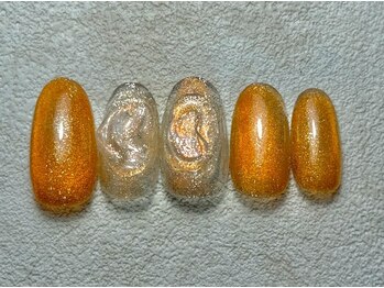 レイネイル レイエステティック 岐阜茜部店(RAY NAIL & RAY ESTHETIC)/オレンジニュアンス