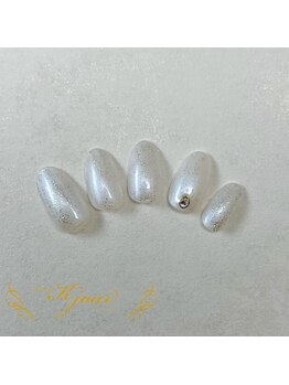 ケージュール(Kjour)/シンプルワンポイントラメネイル
