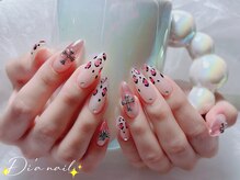 ディアネイルサロン 池袋(Di’a)/持ち込み/豹柄ネイル/フィルイン