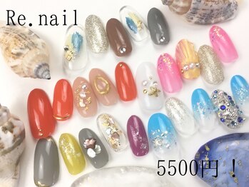 リーネイル 天神(Re.nail)/定額デザイン5500初回オフ無料