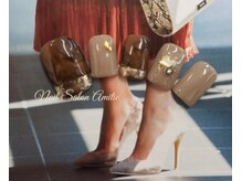 ネイルサロン アミティエ(Nail Salon Amitie)/ニュアンス×ミラーフレンチfoot
