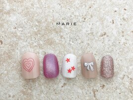 4)7000円 ハートネイル 0205a