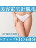 －15度瞬間冷却付【美容電気脱毛60分】レディースVIO
