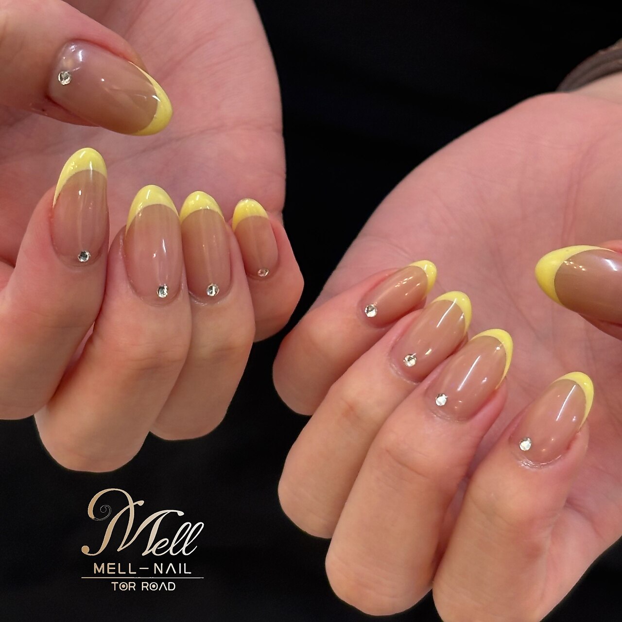 【オーダー】ネイルチップ　フレンチガーリー　推しネイル　パステルイエロー　量産 オーダーネイルチップ♡黄色イエロー量産型フレンチガーリー推し