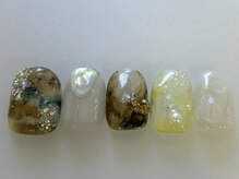 アイネイルズ 池袋店(I-nails)/インクブラウンイエロー