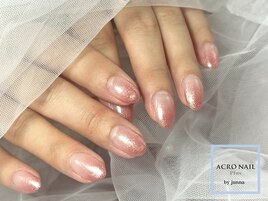ピンクグラデーションネイル