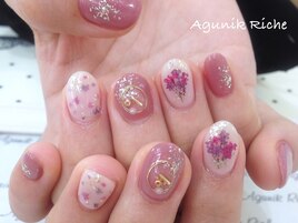 【押し花ネイル】