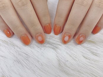 ネイルエルーシェ 立川店(Nail Ercher)/オレンジニュアンスネイル