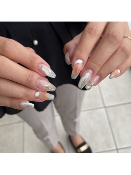 アリュール アンド エテルノ 小山店(Allure & ETERNO)/チーク×ニュアンスネイル☆