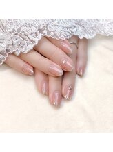 ピオニーネイル(peony nail)/シェルフレンチ　ブライダル