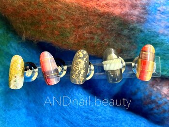 アンドネイル ビューティー(AND nail,beauty)/冬ネイル/チェックネイル/藤沢
