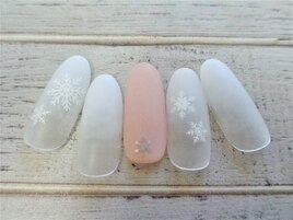 雪の結晶ネイル　マット