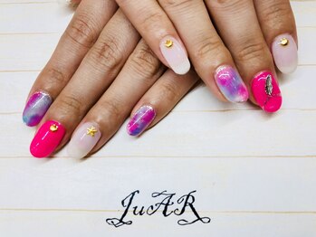 ジュアール(JuAR)/タイダイ柄ネイル