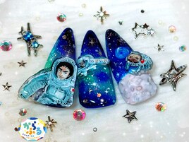 お客様オーダー宇宙兄弟ネイル