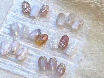 ナチュールネイルアトリエ(nature nail atelier)の写真/派手過ぎずオフィスや普段でも悪目立ちしない上品アートが多数☆いつもと違うワンランク上の仕上がり！