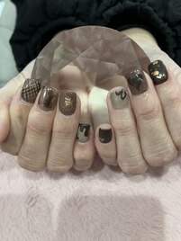バレンタインネイル