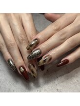 アース 新瑞橋店(HAIR & MAKE EARTH)/大人秋ネイル