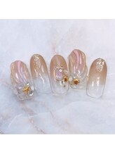 ネイルアンドまつげ リュフェール 五反田(Nail Lufaire)/人魚の鱗オーロラピンク