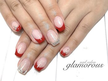 ネイルグラマラス 西新井店/《パラジェル》ガラスフレンチ