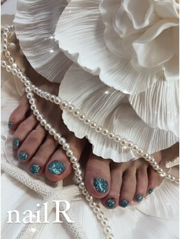 ネイルアール(nail R)/グリッターフットネイル♪