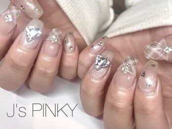 ネイルスペース ジェイズ ピンキー(NAIL SPACE J's PINKY)/チェックフレンチネイル