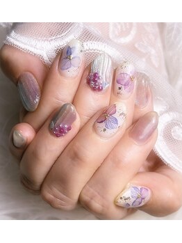 エンヴィ(ENVY)/紫陽花ネイル